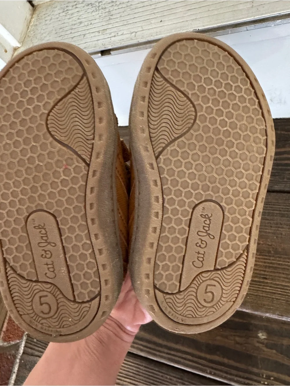 Cat & Jack Toddler Hook-and-Loop Sneakers in Camel Brown